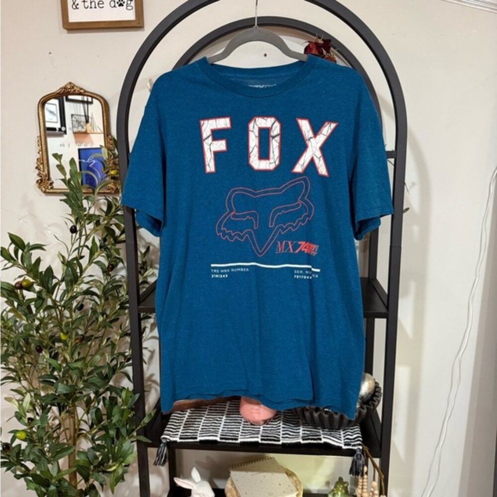 Fox Blue Short Sleeve Tee size large